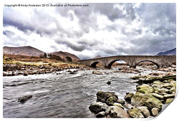 Skye Bridge Print by Andy Anderson