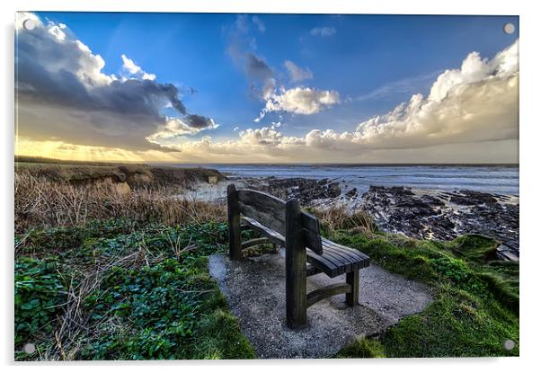 Down End, Croyde Bay. Acrylic by Dave Wilkinson North Devon Ph