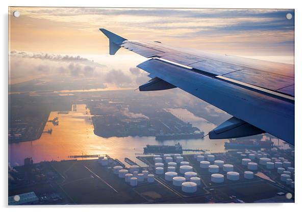 Morning Flight over Netherlands Acrylic by Jenny Rainbow