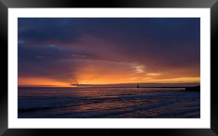 Seaburn sunrise Framed Mounted Print by Gary Finnigan