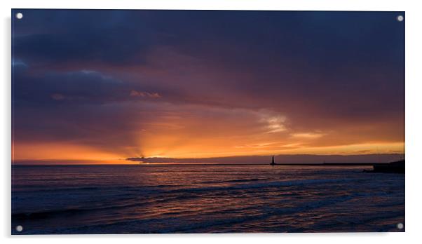 Seaburn sunrise Acrylic by Gary Finnigan