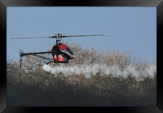 helicopter Framed Print by nick wastie