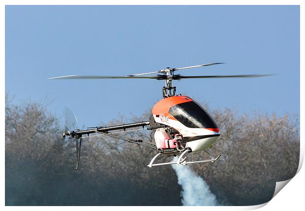 model helicopter Print by nick wastie