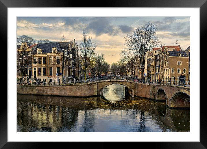 Amsterdam Bridges Framed Mounted Print by Ann Garrett