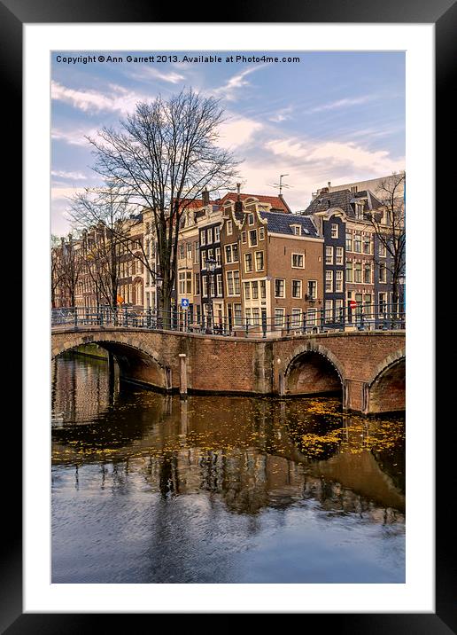 Amsterdam Corner Framed Mounted Print by Ann Garrett