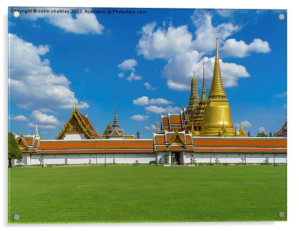 Phra Borom Maha Ratcha Wang Acrylic by colin chalkley