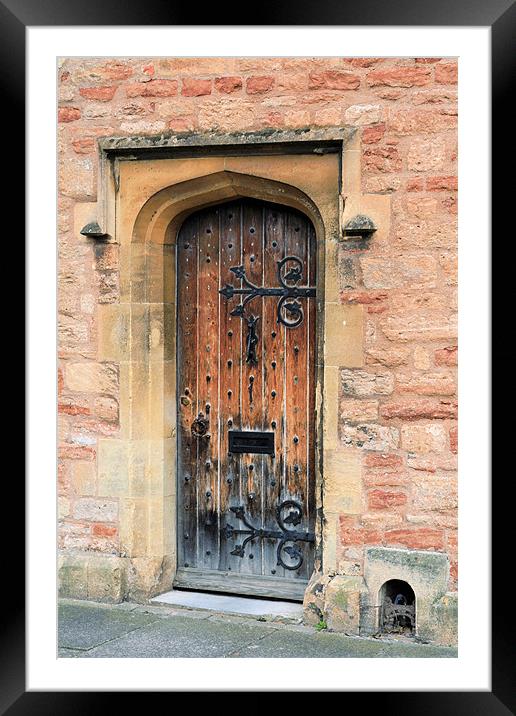 Wooden church door Framed Mounted Print by Ruth Hallam