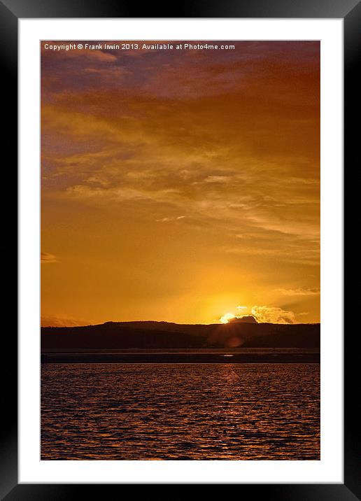 West Kirby (Wirral) Sunset Framed Mounted Print by Frank Irwin