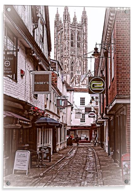 Side streets of old Canterbury Acrylic by Rod Ohlsson