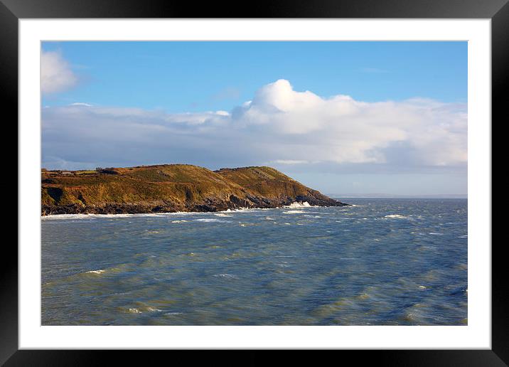 Langland Bay on the Gower Framed Mounted Print by Paul Nicholas