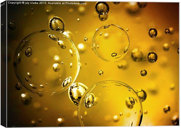 golden bubbles Canvas Print by jay clarke