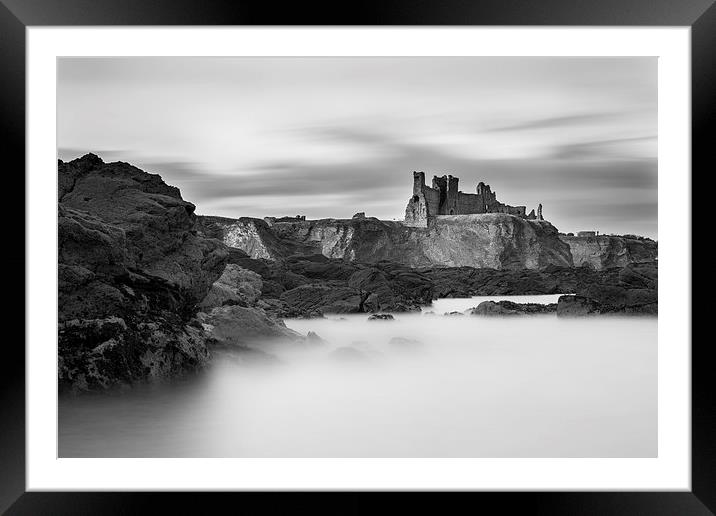 Castle upon misty sea. Framed Mounted Print by Kevin Ainslie