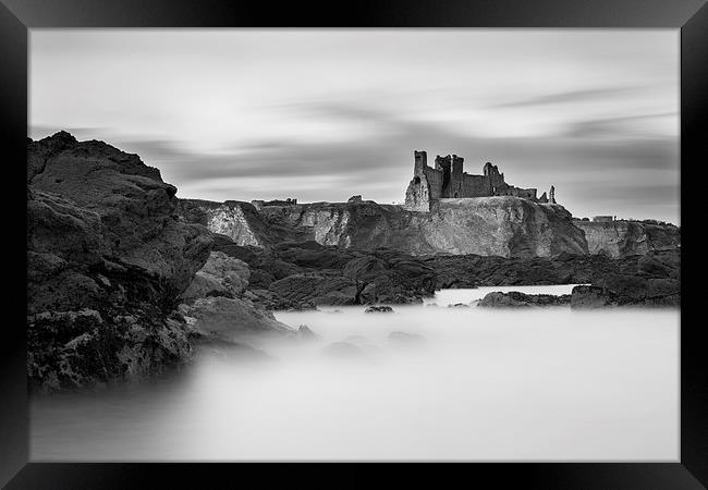 Castle upon misty sea. Framed Print by Kevin Ainslie