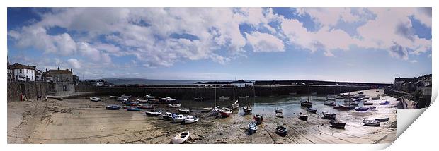 Mousehole Panorama 2 Print by Linsey Williams