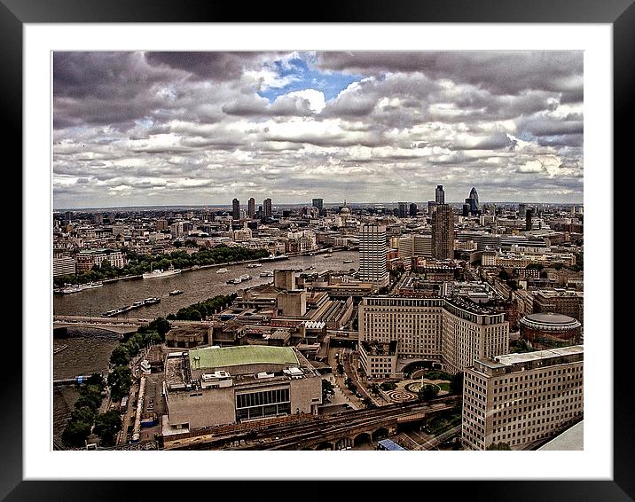 London Skyline 2 Framed Mounted Print by Rod Ohlsson