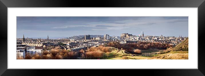 Edinburgh Cityscape Framed Mounted Print by Keith Thorburn EFIAP/b
