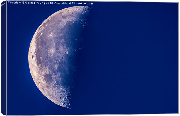 Moon at daylight Canvas Print by George Young
