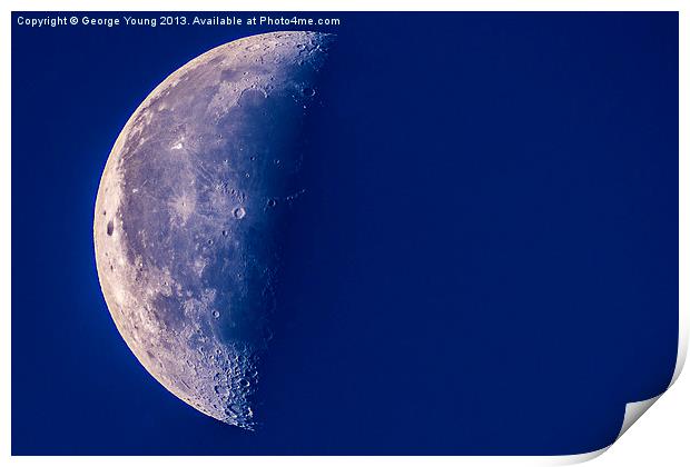 Moon at daylight Print by George Young