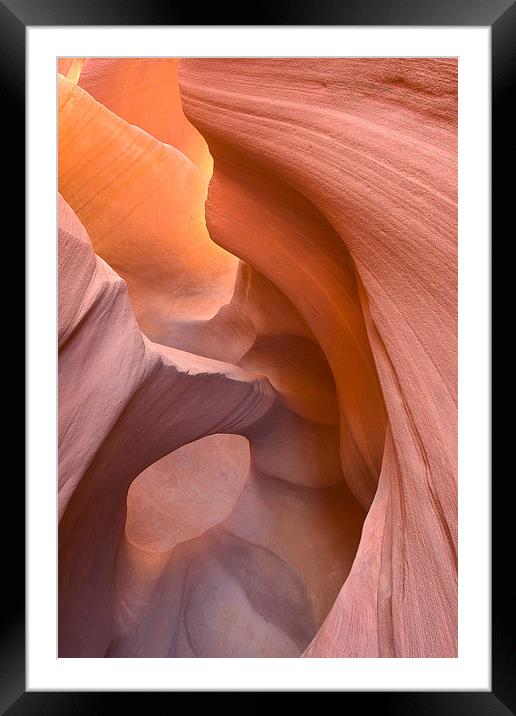 Peek-a-Boo Slot Canyon, Escalante, Utah Framed Mounted Print by David Roossien