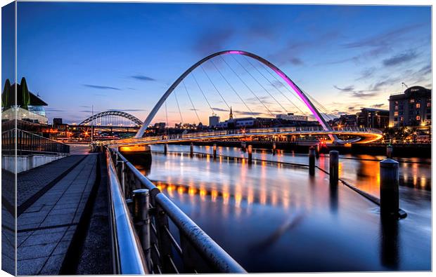 Evening on the Quayside Canvas Print by David Brennan