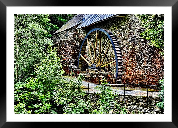 Water wheel from times gone by Framed Mounted Print by Frank Irwin