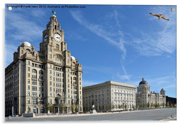 Liverpools Three Graces Acrylic by Frank Irwin