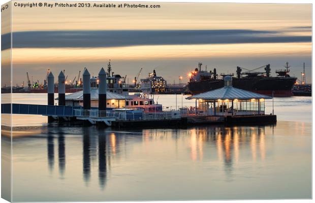 South Shields Ferry Landing Canvas Print by Ray Pritchard