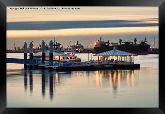 South Shields Ferry Landing Framed Print by Ray Pritchard