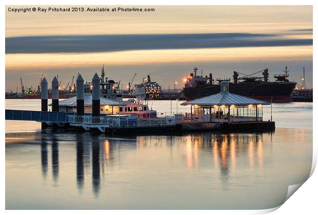 South Shields Ferry Landing Print by Ray Pritchard