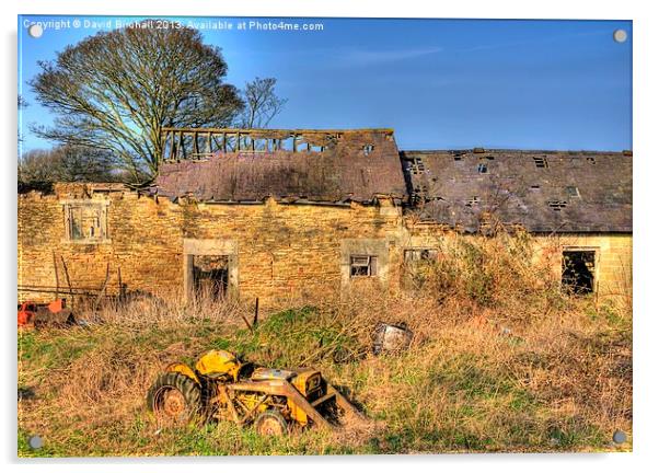 Derelict Derbyshire Farm Acrylic by David Birchall