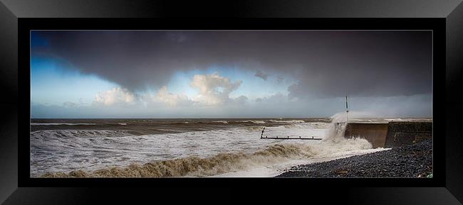 Storm Aberaeron Framed Print by Andrew chittock
