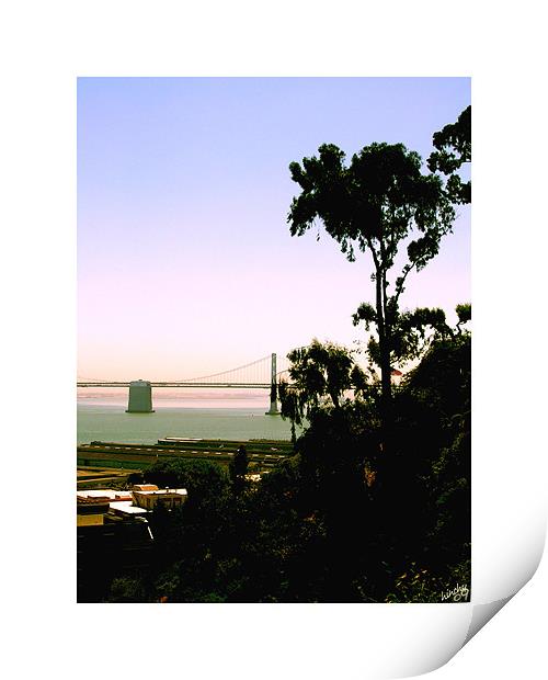 Sunset over San Francisco Print by Paul Hinchcliffe