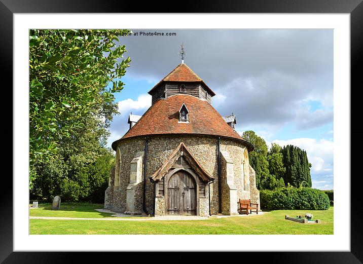 Little Maplestead Church Essex Framed Mounted Print by Diana Mower