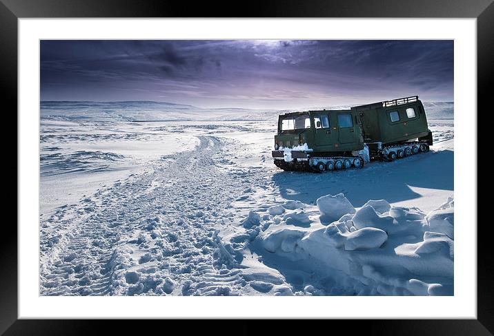 Hagglünds Snowcat Northern Pennines Framed Mounted Print by Greg Marshall