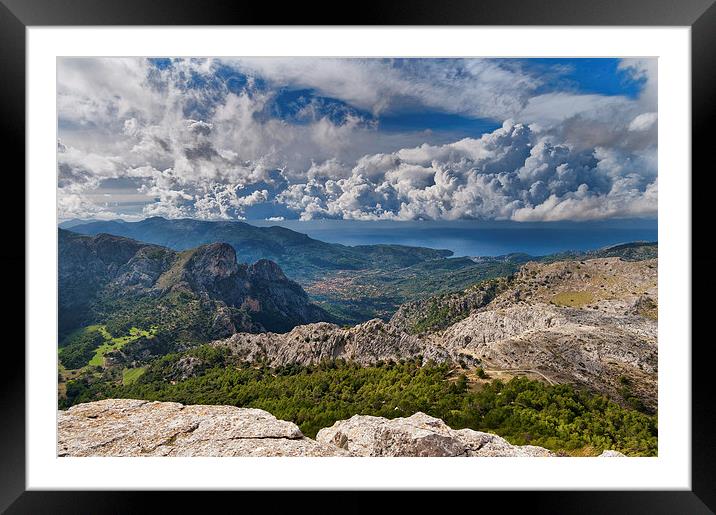 Soller Mallorca from Puig Ofre Framed Mounted Print by Greg Marshall