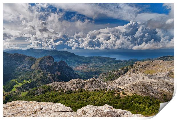 Soller Mallorca from Puig Ofre Print by Greg Marshall