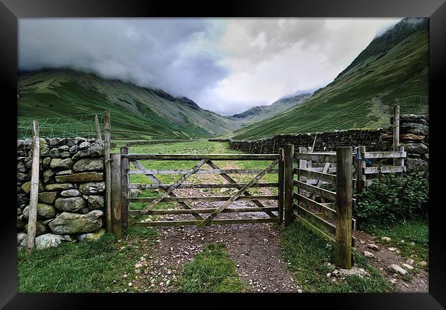 Gate to Great Gable Framed Print by Greg Marshall