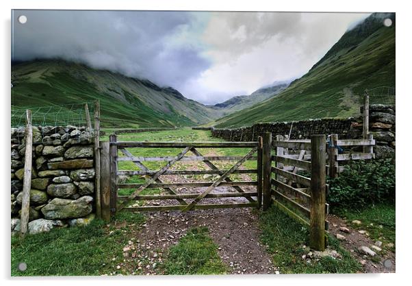 Gate to Great Gable Acrylic by Greg Marshall