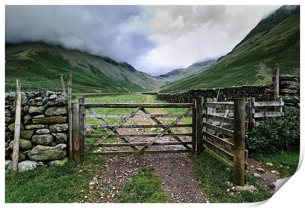 Gate to Great Gable Print by Greg Marshall