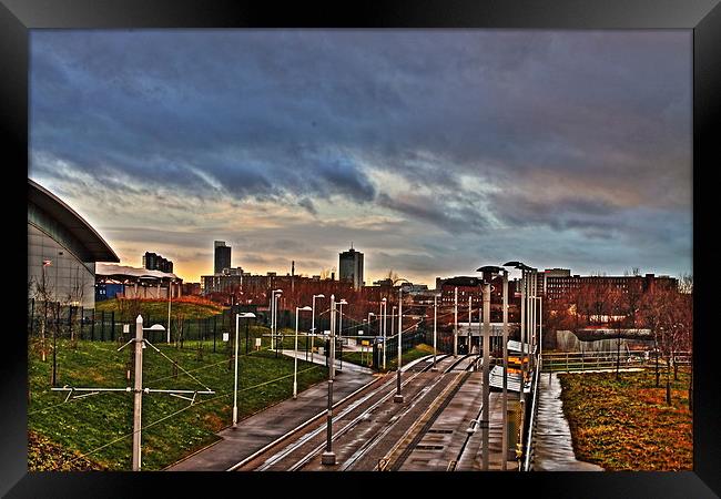 Manchester Skyline HDR Framed Print by Juha Remes