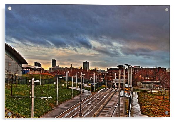 Manchester Skyline HDR Acrylic by Juha Remes