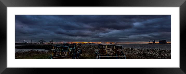 River Tees Industrial Panorama sunset Framed Mounted Print by Greg Marshall
