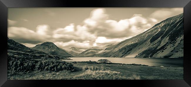 Wastwater panorama looking to Scafell Framed Print by Greg Marshall