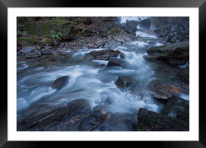 Rushing water Framed Mounted Print by Leighton Collins