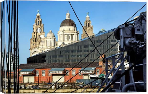 Liverpool Liver Building Canvas Print by Gary Kenyon