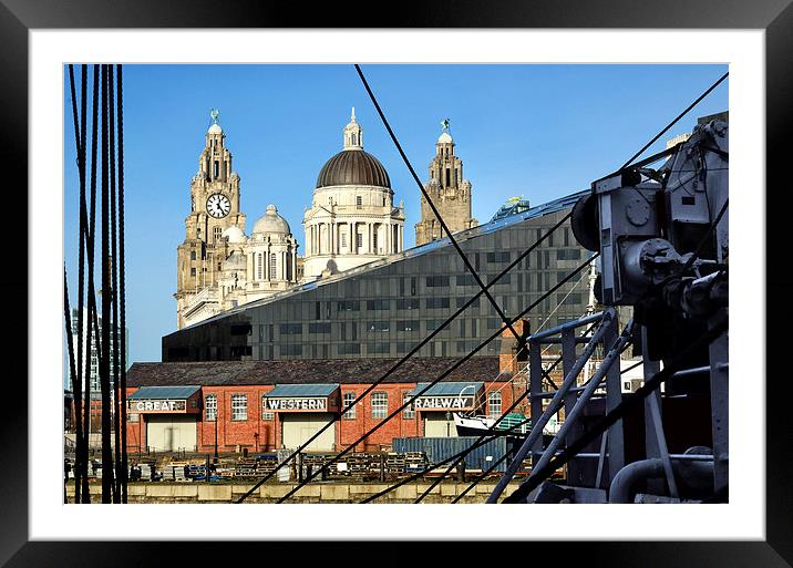 Liverpool Liver Building Framed Mounted Print by Gary Kenyon