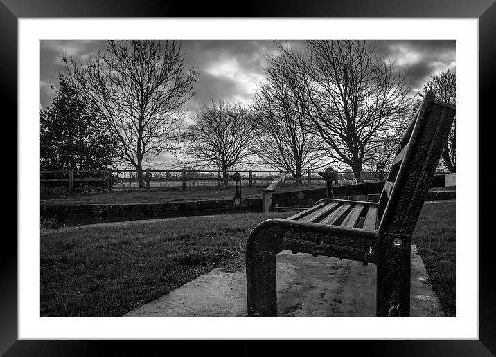 Winter Morning at the Lock Framed Mounted Print by Mark Brindle