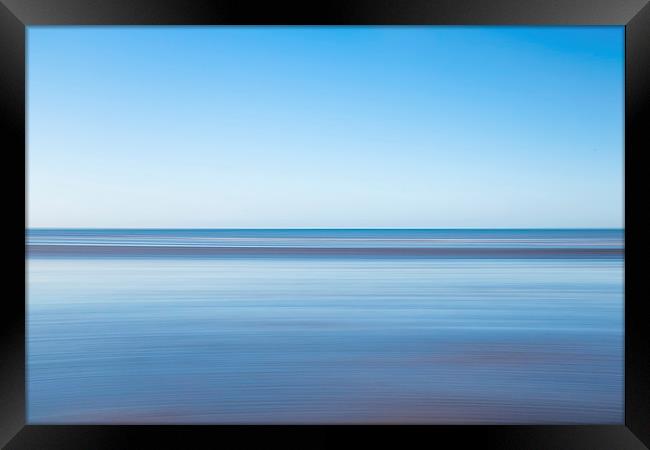 Blue Cool Calm Seascape Framed Print by ann stevens