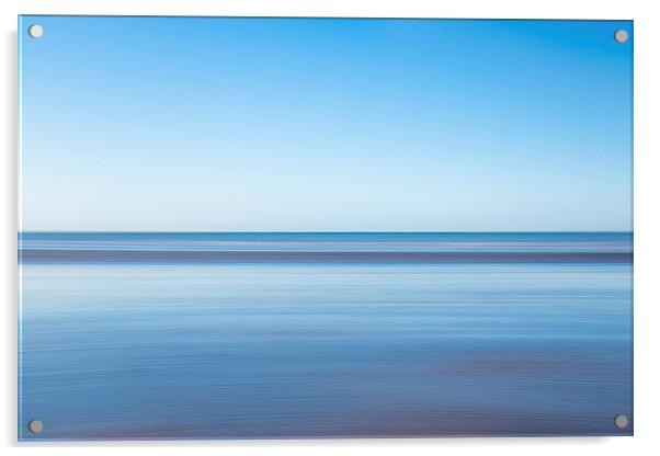 Blue Cool Calm Seascape Acrylic by ann stevens