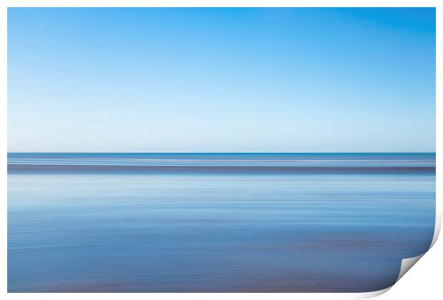 Blue Cool Calm Seascape Print by ann stevens